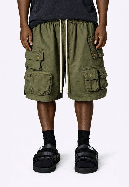 UNDEVELOPED OLIVE MULTI CARGO SHORTS - AVBL MRKT (2)