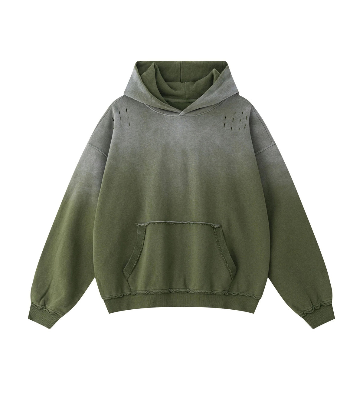 UNDEVELOPED OLIVE SUNFADE HOODIE - AVBL MRKT (1)