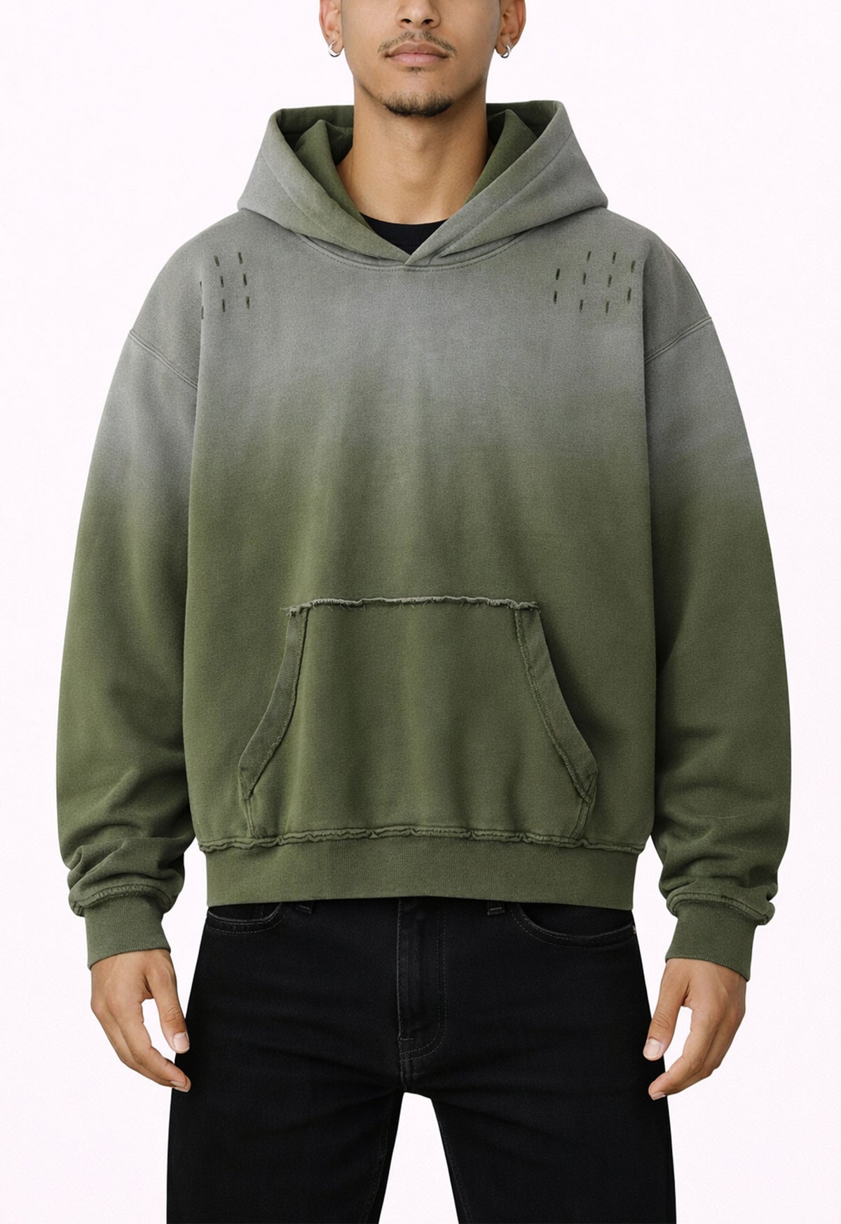 UNDEVELOPED OLIVE SUNFADE HOODIE - AVBL MRKT (2)