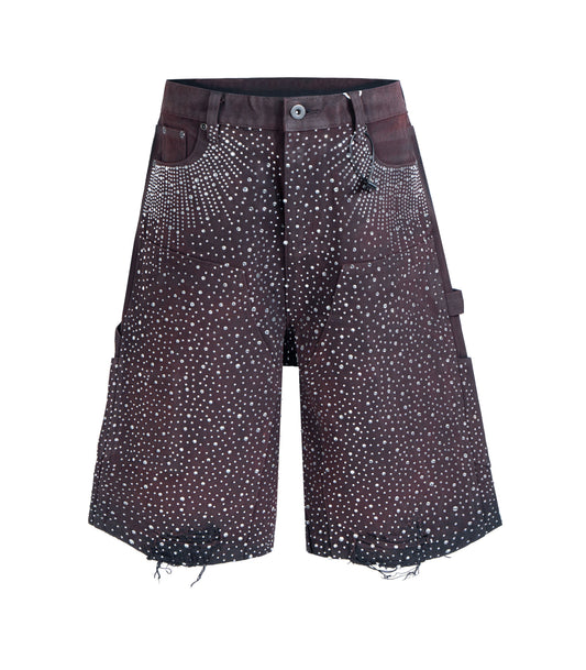 UNDEVELOPED OXBLOOD RHINESTONE SHORTS - AVBL MRKT (1)
