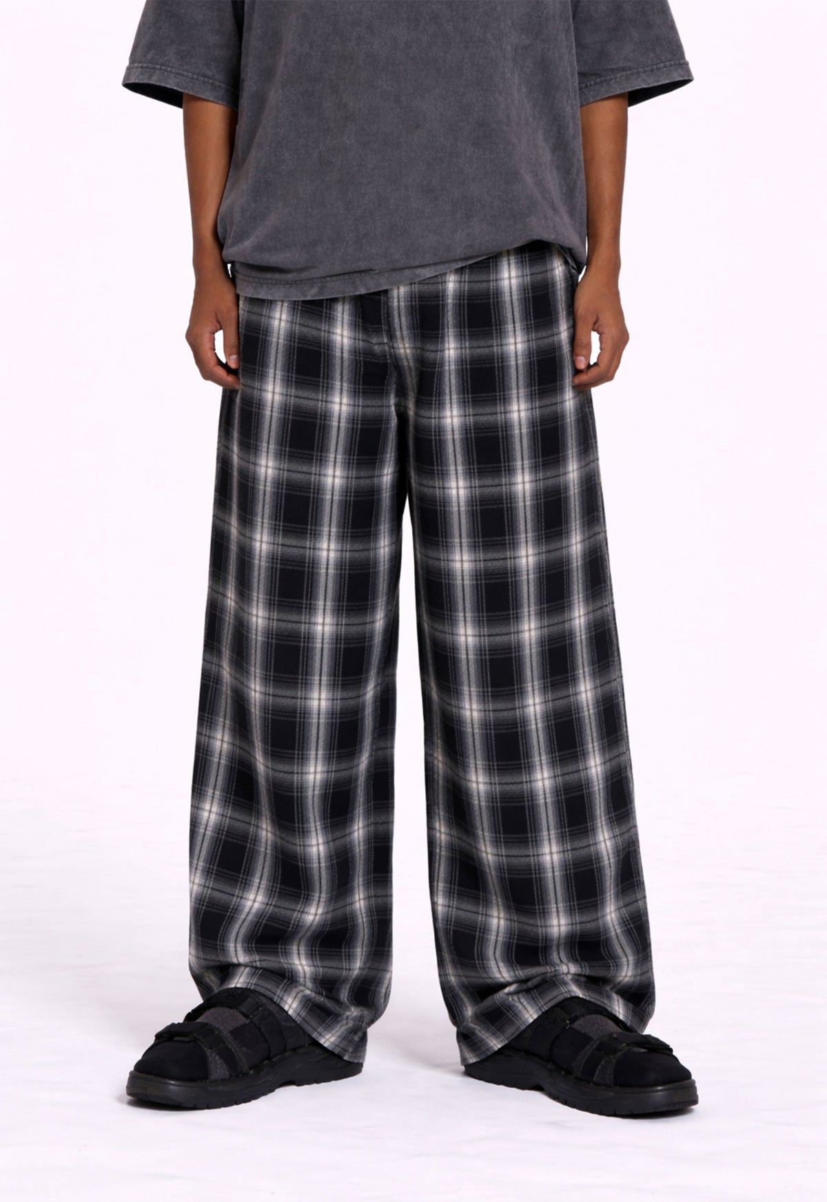 UNDEVELOPED PLAID SPLIT SWEATPANTS - AVBL MRKT (2)