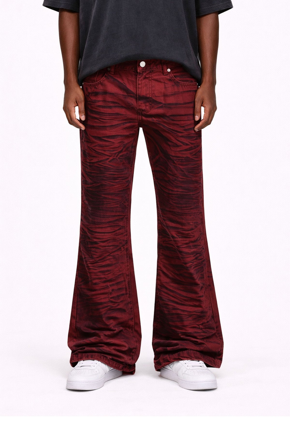 UNDEVELOPED RED TIGER FLARE DENIM - AVBL MRKT (2)