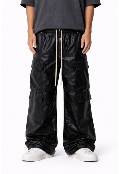 UNDEVELOPED SHINE DRAWSTRING CARGO PANTS - AVBL MRKT (2)