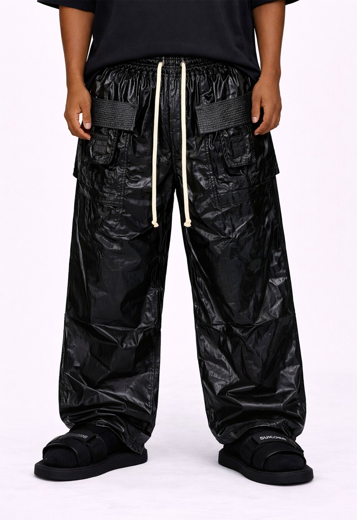 UNDEVELOPED SHINE DROP CROTCH PANTS - AVBL MRKT (2)