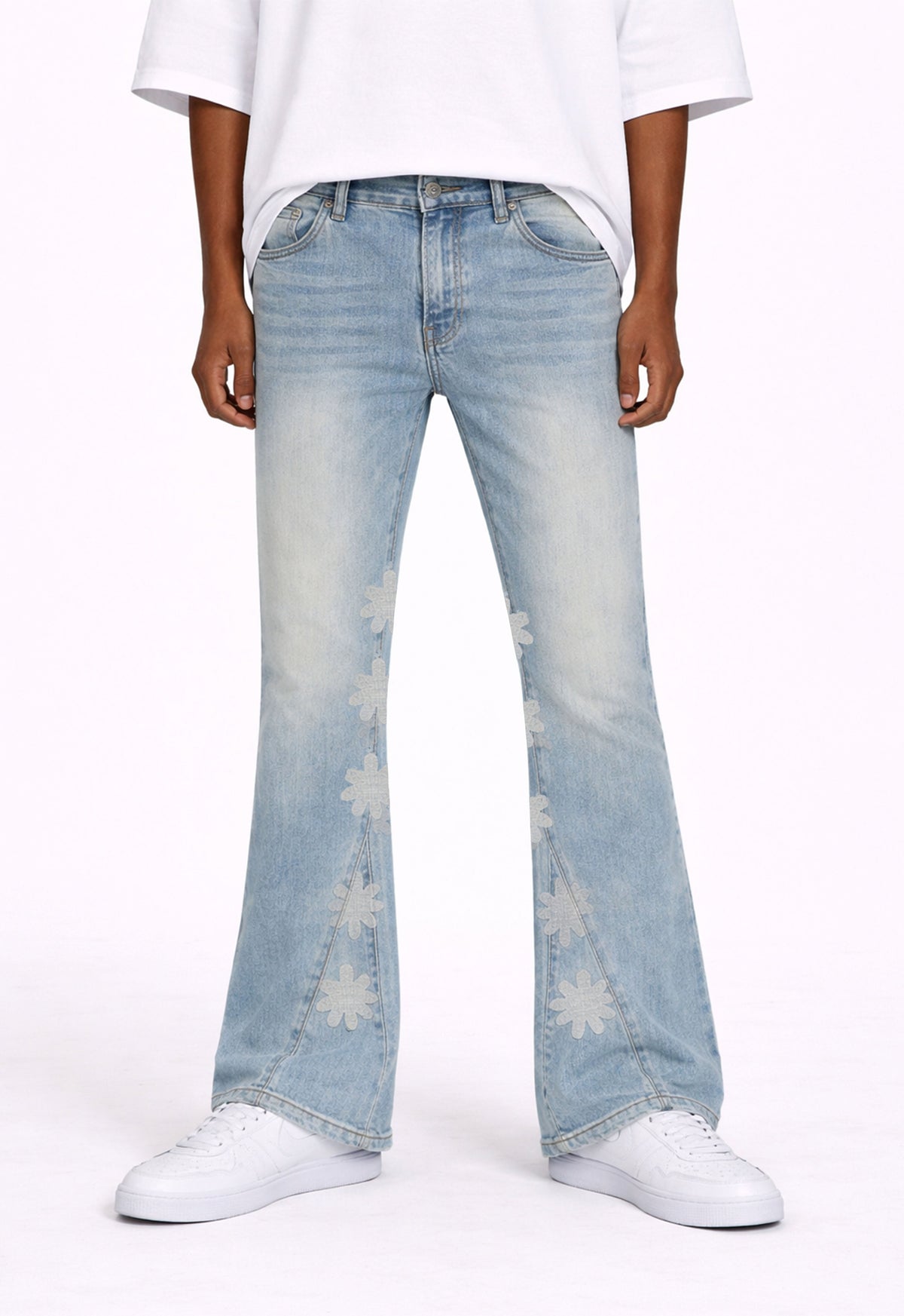 UNDEVELOPED STONE ASTERISK FLARE DENIM - AVBL MRKT (2)