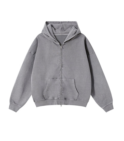 UNDEVELOPED STONE VINTAGE WASH ZIP HOODIE - AVBL MRKT (1)