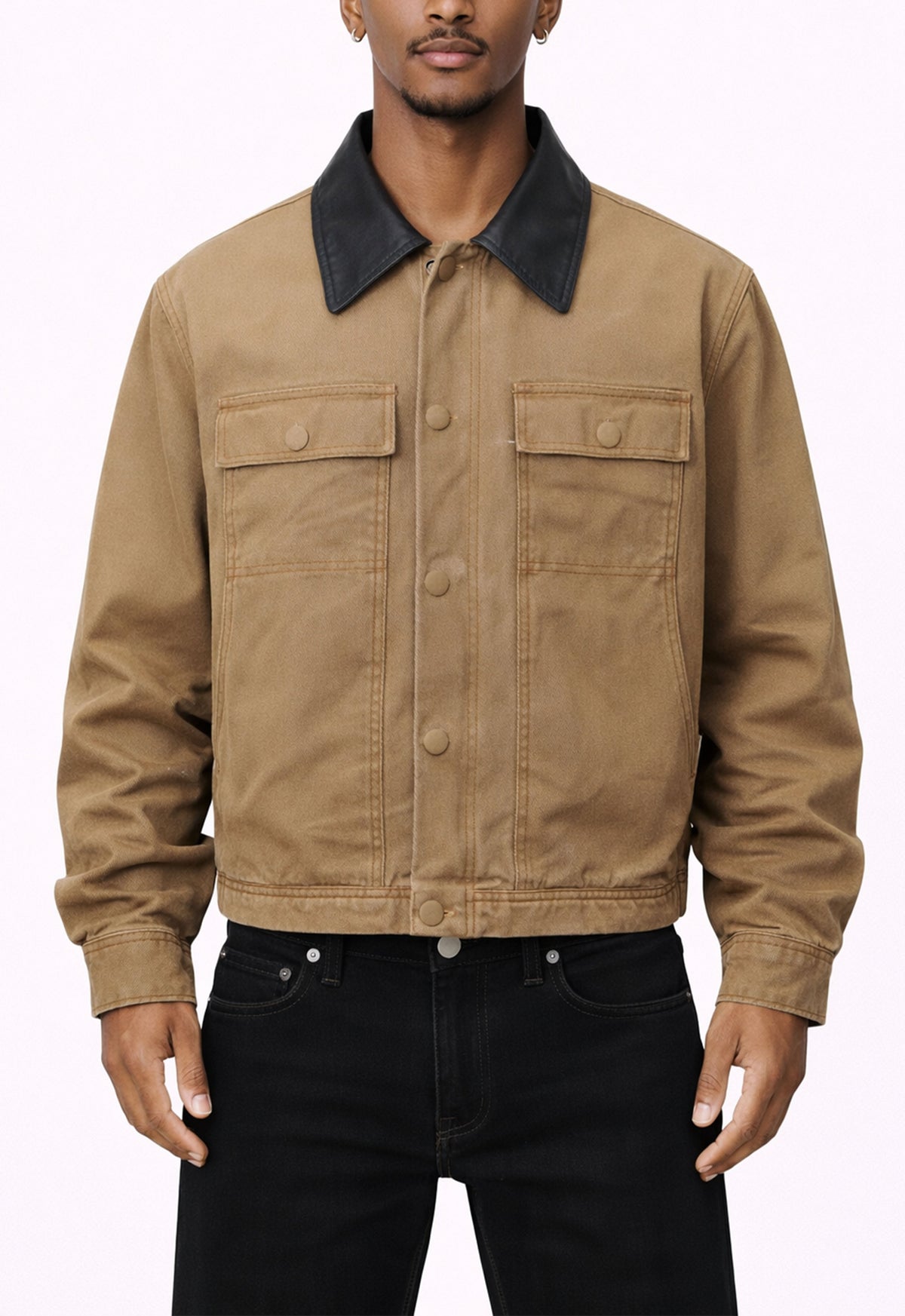 UNDEVELOPED TAN SUEDE WORK JACKET - AVBL MRKT (2)