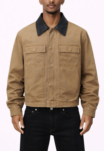 UNDEVELOPED TAN SUEDE WORK JACKET - AVBL MRKT (2)