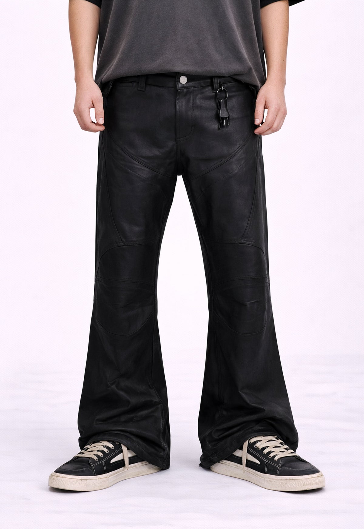 UNDEVELOPED WAXED FLARE BIKER DENIM - AVBL MRKT (2)