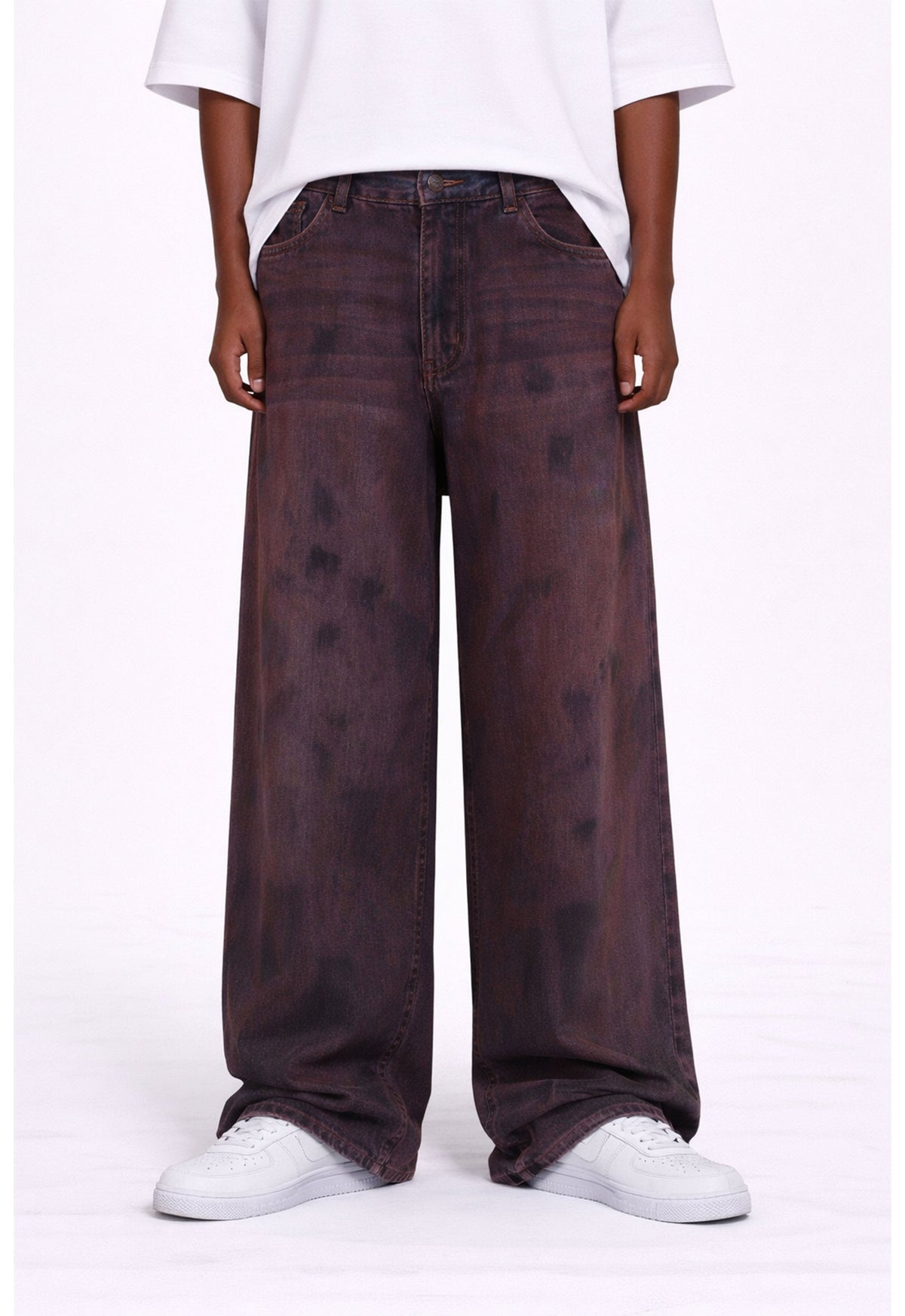 UNDEVELOPED WIDEBOY BURGANDY DENIM - AVBL MRKT (2)