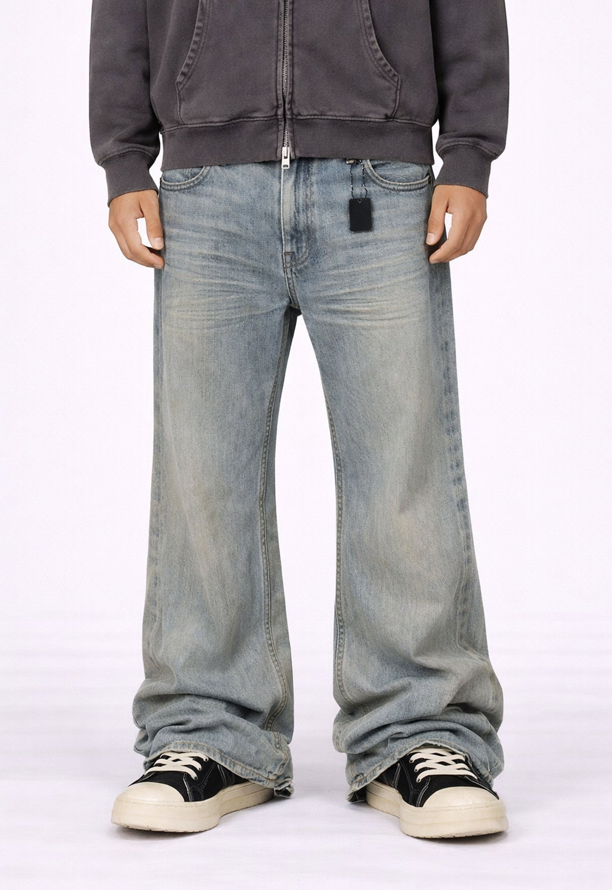 UNDEVELOPED WIDEBOY STONE FLARE DENIM - AVBL MRKT (2)