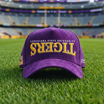 UPSIDE LSU Tigers Suede Hat - AVBL MRKT (4)