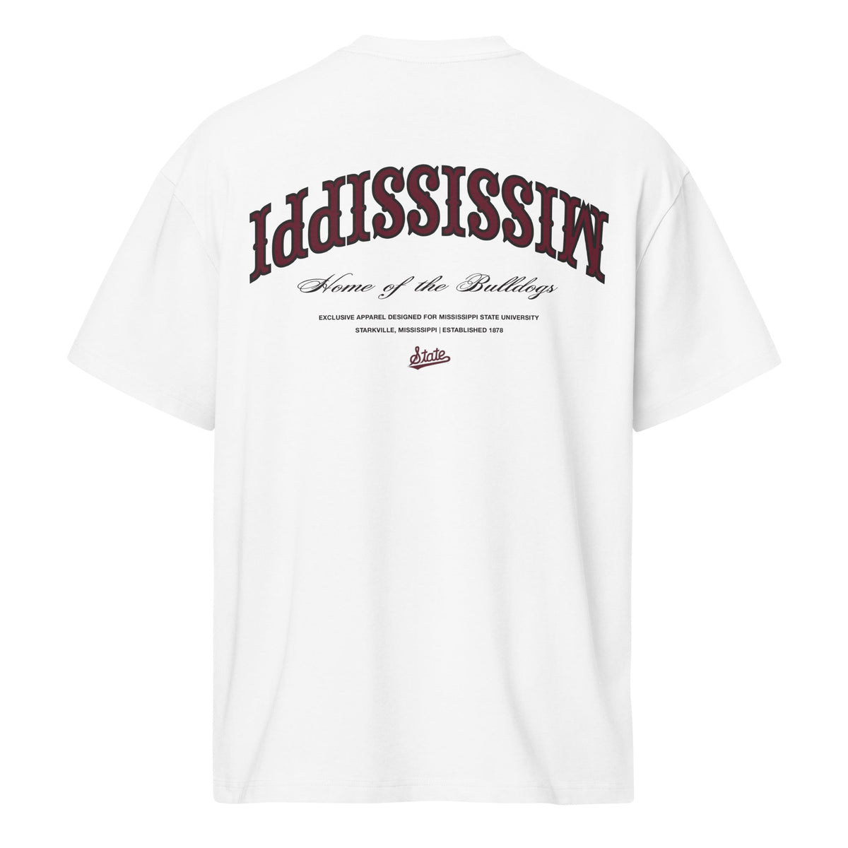 UPSIDE Mississippi State Essentials Oversized Tee - AVBL MRKT (1)