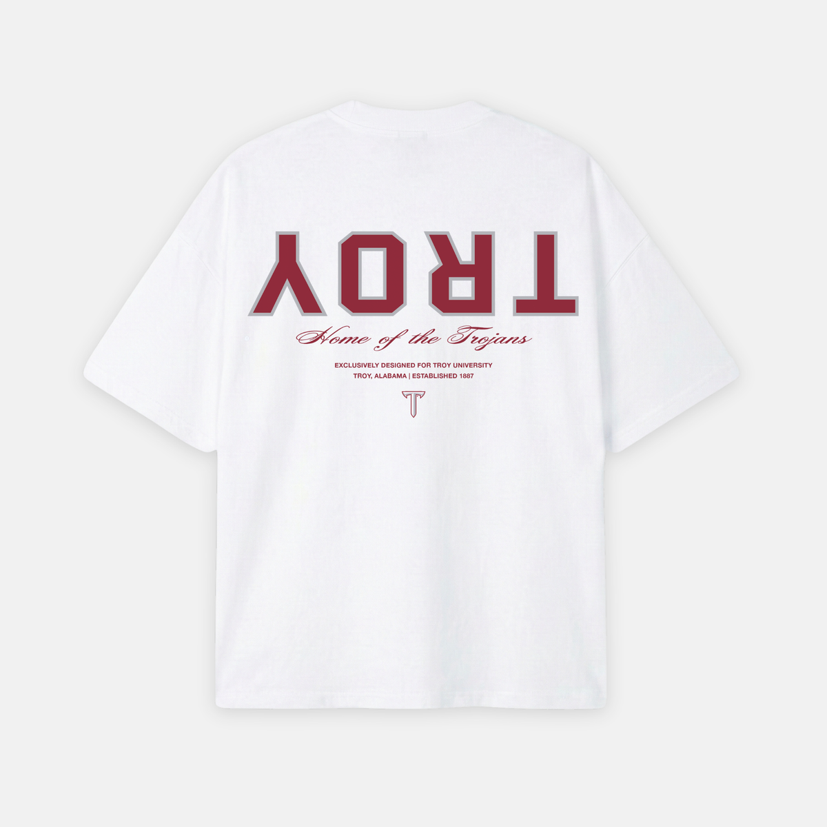 UPSIDE Troy Trojans Essentials Oversized Tee - AVBL MRKT (1)