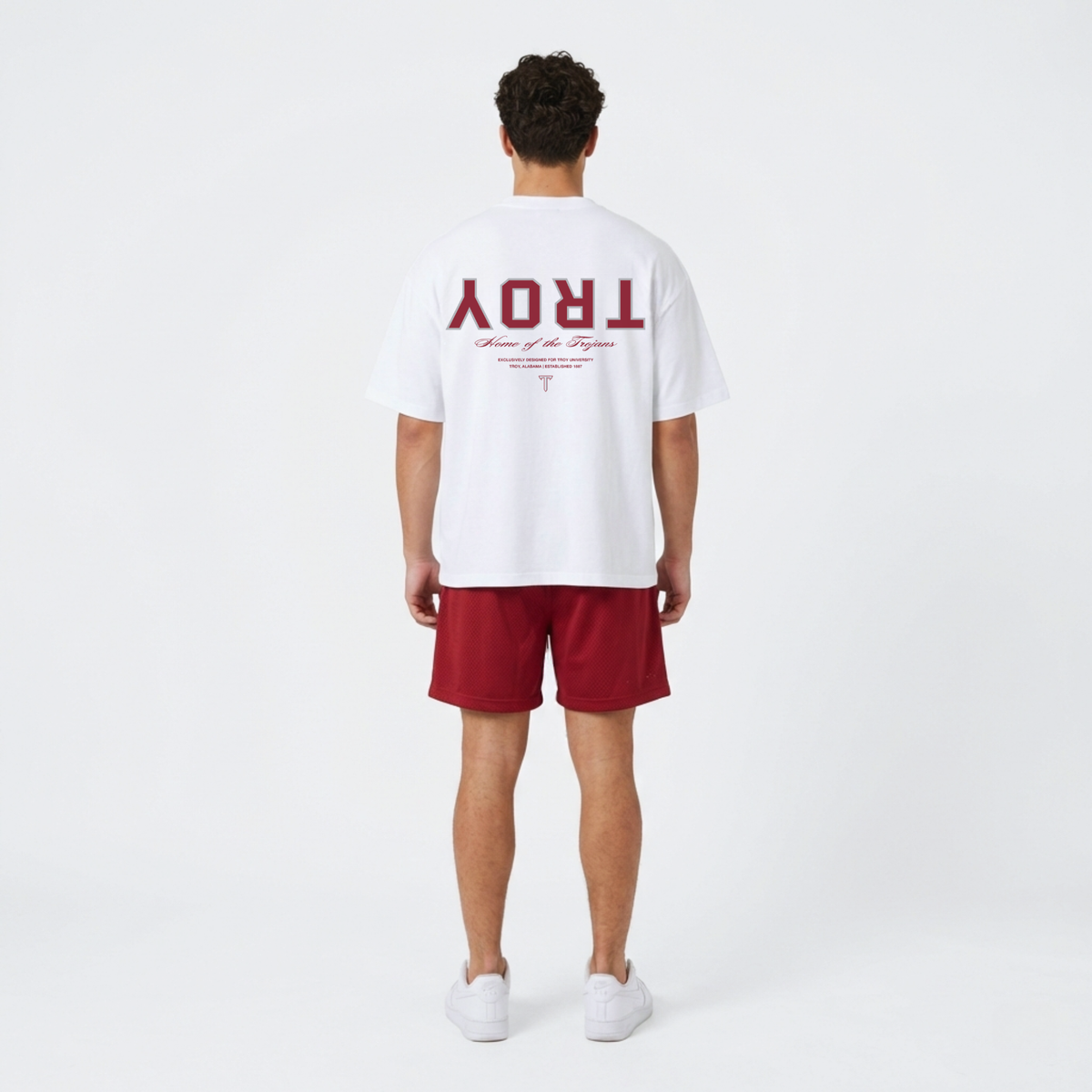 UPSIDE Troy Trojans Essentials Oversized Tee - AVBL MRKT (3)