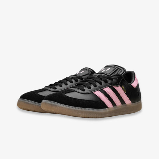 adidas Samba OG Messi 'Black / Pink' (2025) [JP7845] Athletic Casual Fashion Sneakers in Core Black / Gold Metallic / Pink / Gum for Unisex Adult Mens - AVBL MRKT (1)