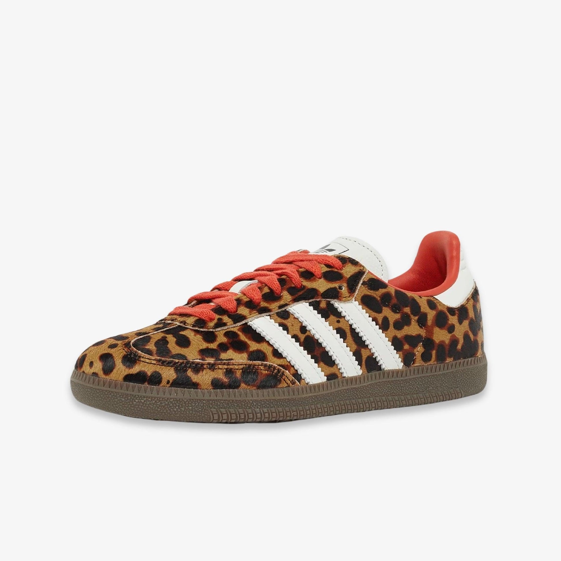 adidas Samba OG 'Preloved Red Cheetah / Leopard' (2025) (Womens) [JI2734] Athletic Casual Fashion Sneakers in Core Black / Preloved Red / Cream White for Unisex Adult Female Ladies Girls WMNS - AVBL MRKT (1)