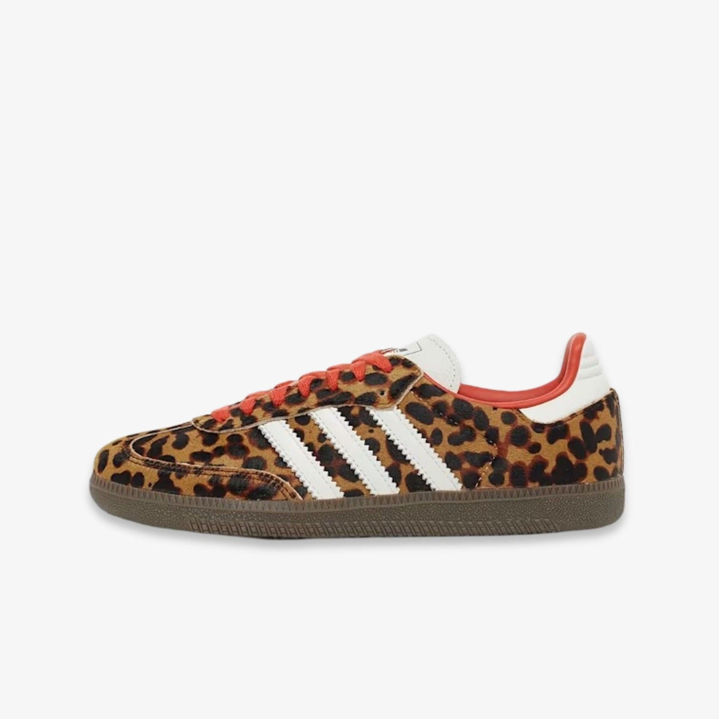 adidas Samba OG 'Preloved Red Cheetah / Leopard' (2025) (Womens) [JI2734] Athletic Casual Fashion Sneakers in Core Black / Preloved Red / Cream White for Unisex Adult Female Ladies Girls WMNS - AVBL MRKT (2)