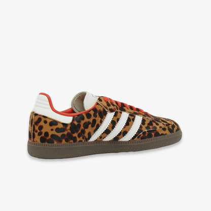 adidas Samba OG 'Preloved Red Cheetah / Leopard' (2025) (Womens) [JI2734] Athletic Casual Fashion Sneakers in Core Black / Preloved Red / Cream White for Unisex Adult Female Ladies Girls WMNS - AVBL MRKT (4)