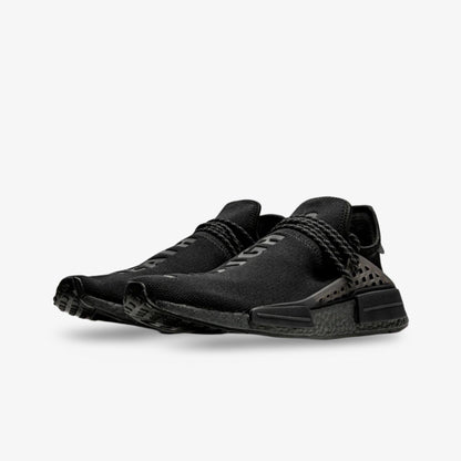 adidas x Pharrell Williams NMD Human Race 'Triple Black' (2021) [GX2487] Athletic Casual Fashion Running Sports Sneakers in Black / Black / Black for Unisex Adult Mens - AVBL MRKT (1)