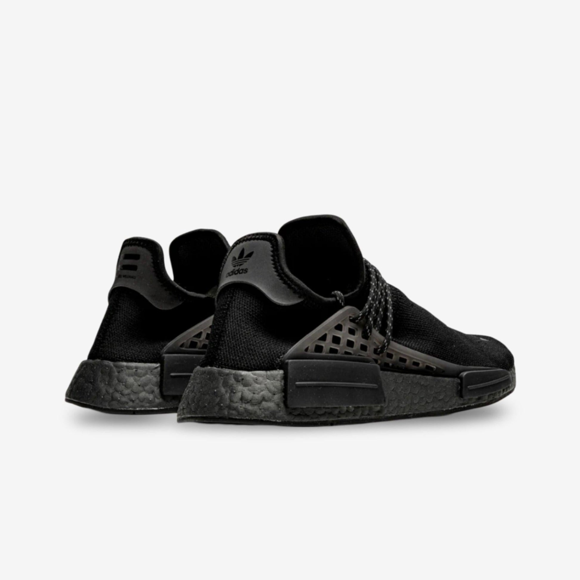 adidas x Pharrell Williams NMD Human Race 'Triple Black' (2021) [GX2487] Athletic Casual Fashion Running Sports Sneakers in Black / Black / Black for Unisex Adult Mens - AVBL MRKT (4)